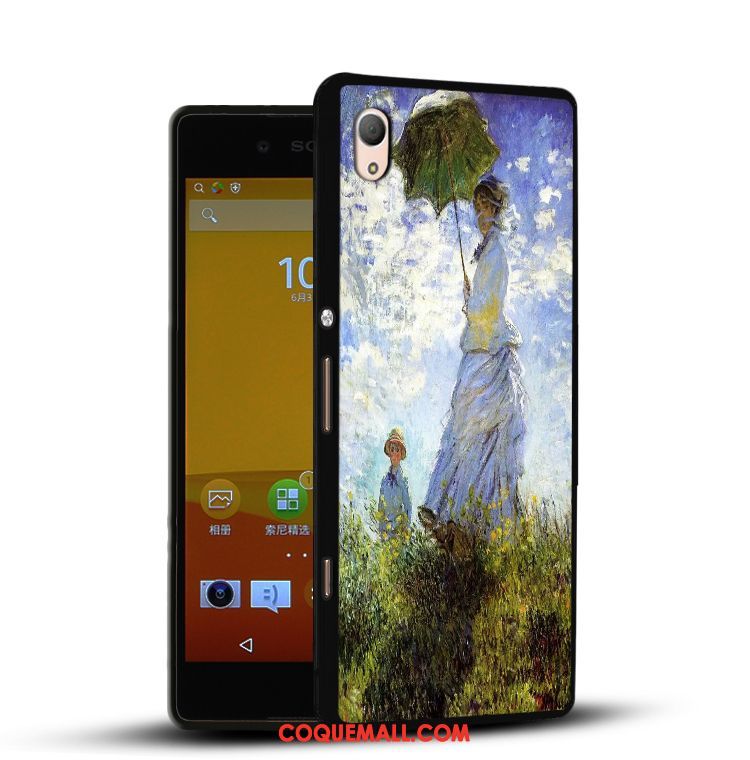 Étui Sony Xperia Z3+ Fluide Doux Peinture Silicone, Coque Sony Xperia Z3+ Téléphone Portable Dessin Animé