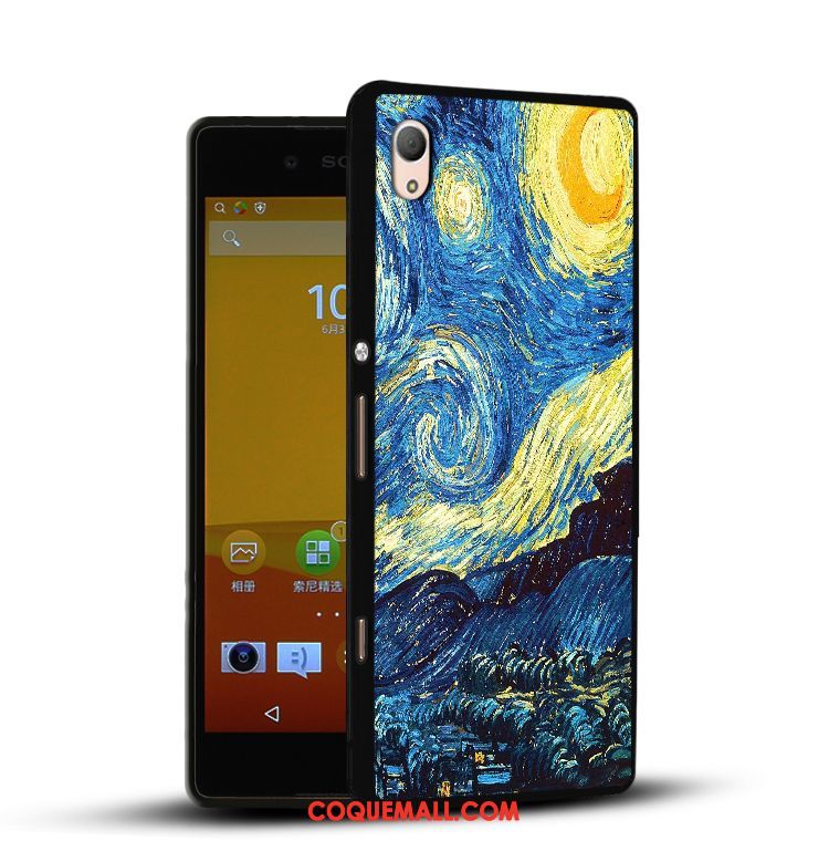 Étui Sony Xperia Z3+ Fluide Doux Peinture Silicone, Coque Sony Xperia Z3+ Téléphone Portable Dessin Animé