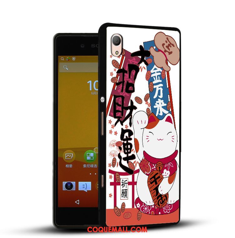 Étui Sony Xperia Z3+ Fluide Doux Peinture Silicone, Coque Sony Xperia Z3+ Téléphone Portable Dessin Animé