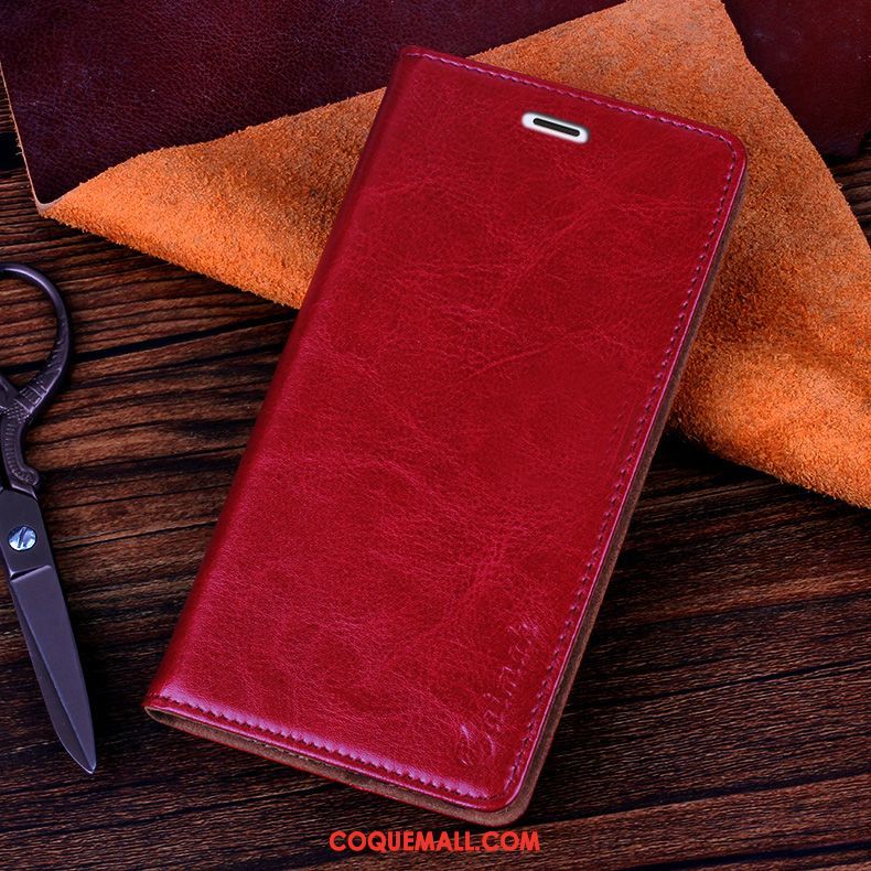 Étui Sony Xperia Z3+ Foncé Protection Téléphone Portable, Coque Sony Xperia Z3+ Rouge Étui En Cuir