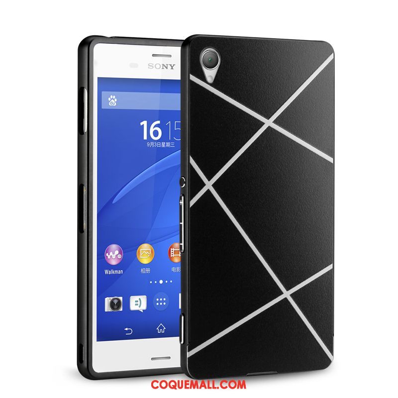 Étui Sony Xperia Z3+ Téléphone Portable Incassable Border, Coque Sony Xperia Z3+ Couvercle Arrière Protection Braun