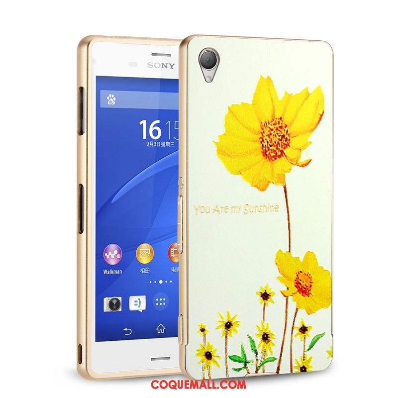 Étui Sony Xperia Z3+ Téléphone Portable Incassable Border, Coque Sony Xperia Z3+ Couvercle Arrière Protection Braun