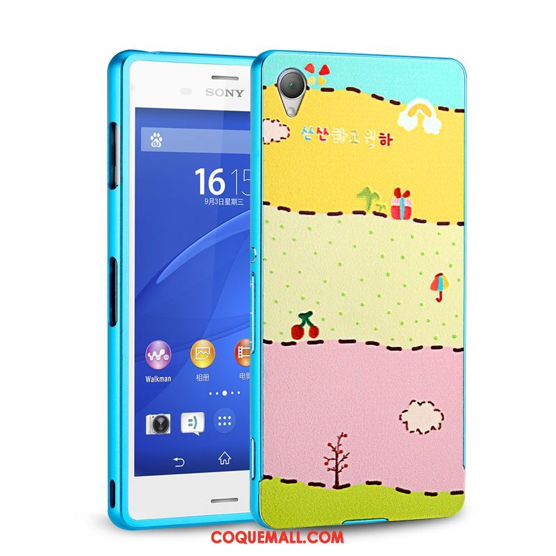 Étui Sony Xperia Z3+ Téléphone Portable Incassable Border, Coque Sony Xperia Z3+ Couvercle Arrière Protection Braun