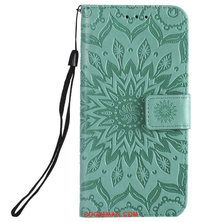 Étui Xiaomi Mi 10 Clamshell En Cuir Téléphone Portable, Coque Xiaomi Mi 10 Petit Vert Beige