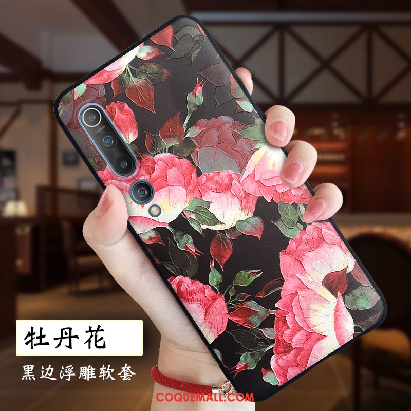 Étui Xiaomi Mi 10 Délavé En Daim Fluide Doux Rose, Coque Xiaomi Mi 10 Personnalité Téléphone Portable Beige