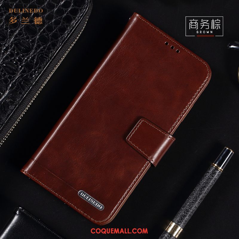 Étui Xiaomi Mi 10 En Cuir Net Rouge Jeunesse, Coque Xiaomi Mi 10 Carte Tout Compris Braun Beige