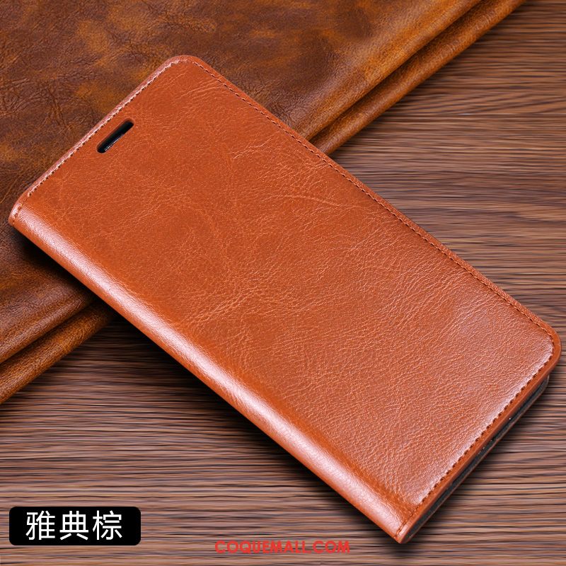 Étui Xiaomi Mi 10 En Cuir Téléphone Portable Petit, Coque Xiaomi Mi 10 Rouge Plier Beige