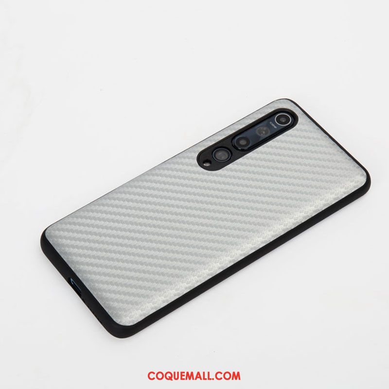 Étui Xiaomi Mi 10 Fibre Petit Noir, Coque Xiaomi Mi 10 Téléphone Portable Tout Compris Beige