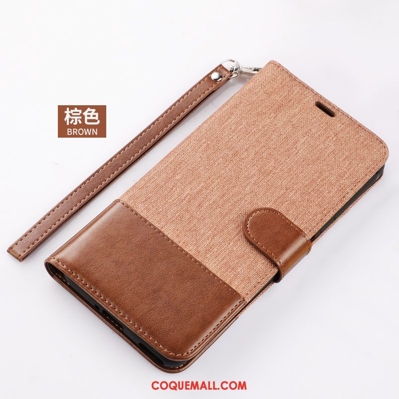 Étui Xiaomi Mi 10 Lite Carte Téléphone Portable Noir, Coque Xiaomi Mi 10 Lite Jeunesse Tout Compris Beige