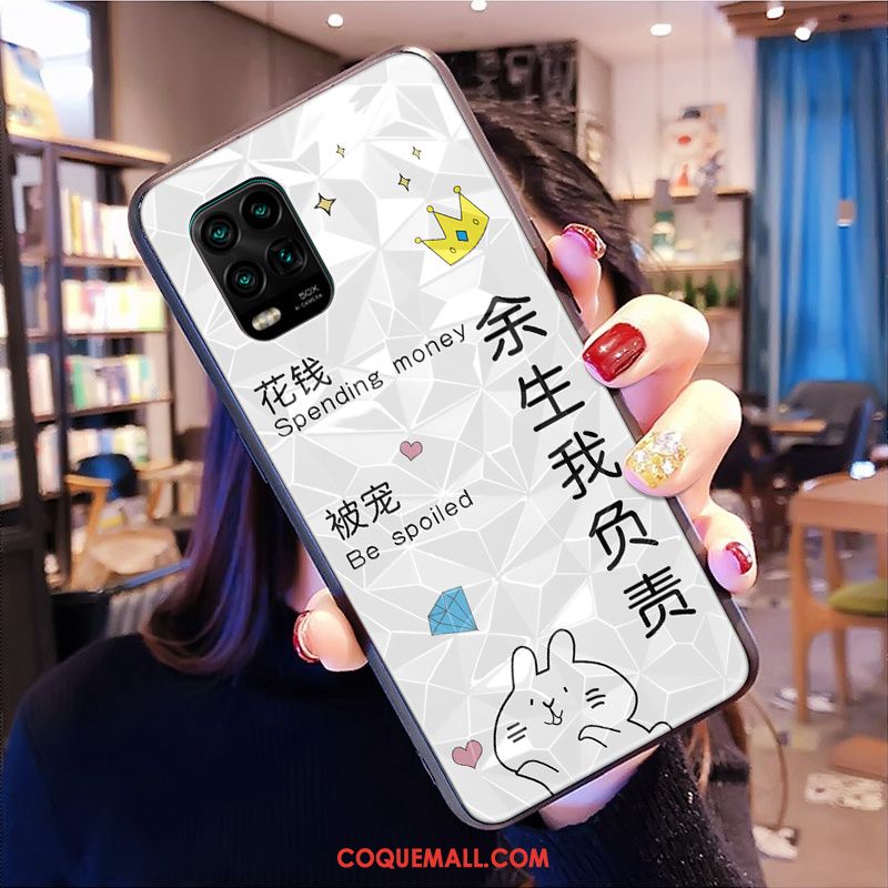 Étui Xiaomi Mi 10 Lite Net Rouge Modèle Fleurie Dessin Animé, Coque Xiaomi Mi 10 Lite Personnalisé Téléphone Portable Beige