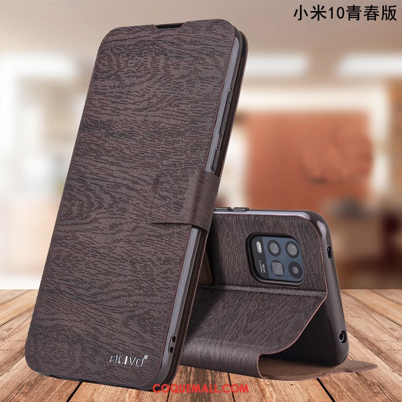 Étui Xiaomi Mi 10 Lite Tout Compris Incassable Protection, Coque Xiaomi Mi 10 Lite Petit Téléphone Portable Beige