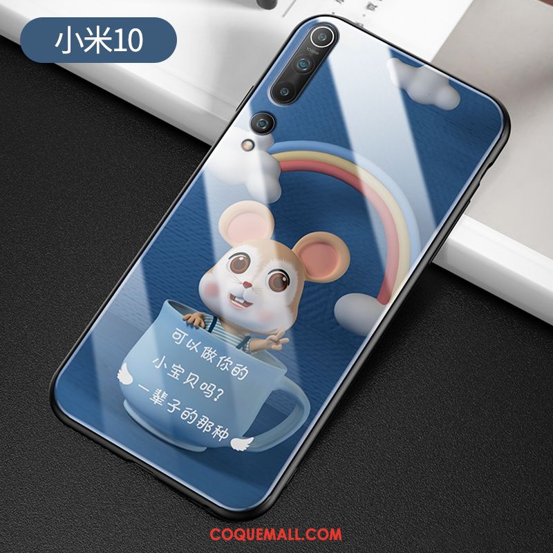 Étui Xiaomi Mi 10 Personnalité Fluide Doux Charmant, Coque Xiaomi Mi 10 Net Rouge Amoureux Beige