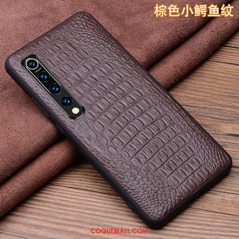 Étui Xiaomi Mi 10 Petit Incassable Très Mince, Coque Xiaomi Mi 10 Personnalité Rouge Beige