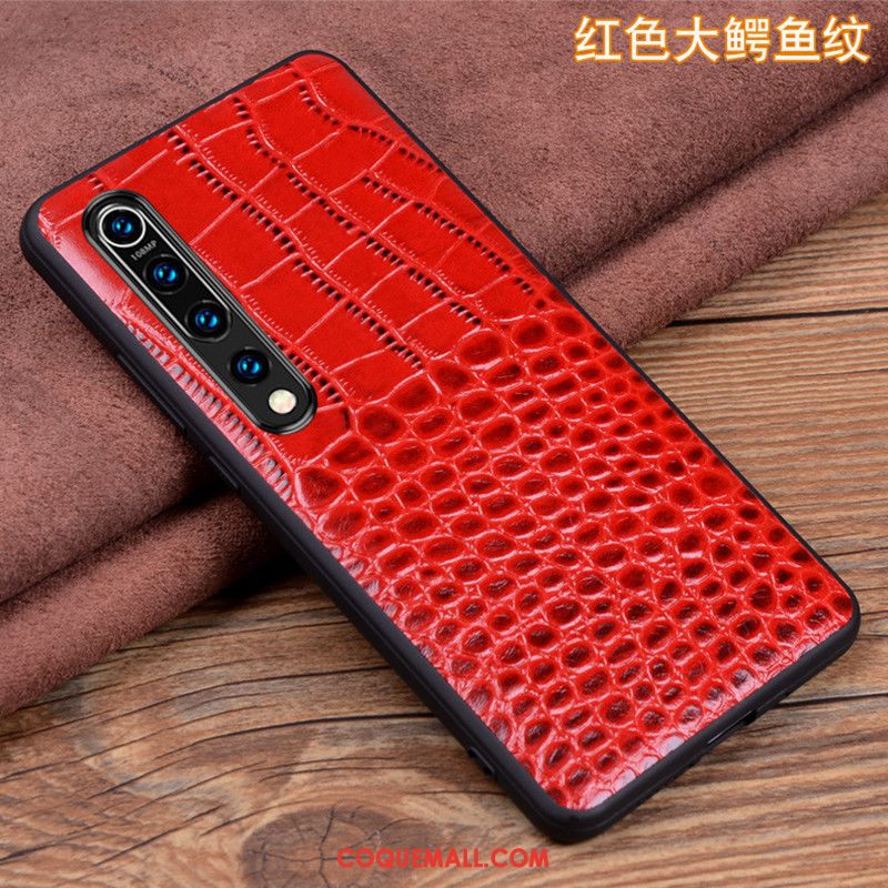 Étui Xiaomi Mi 10 Petit Incassable Très Mince, Coque Xiaomi Mi 10 Personnalité Rouge Beige