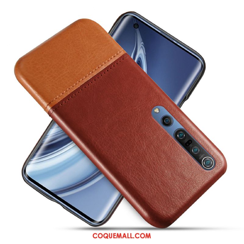 Étui Xiaomi Mi 10 Pro Cuir Téléphone Portable Nouveau, Coque Xiaomi Mi 10 Pro Personnalité Vintage Beige