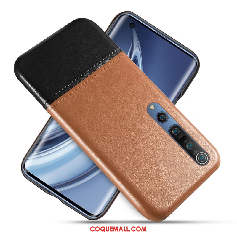 Étui Xiaomi Mi 10 Pro Cuir Téléphone Portable Nouveau, Coque Xiaomi Mi 10 Pro Personnalité Vintage Beige