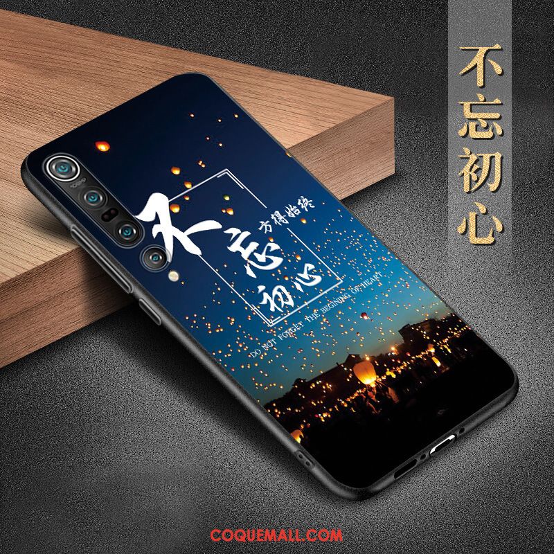 Étui Xiaomi Mi 10 Pro Délavé En Daim Incassable Bleu, Coque Xiaomi Mi 10 Pro Téléphone Portable Tendance Beige