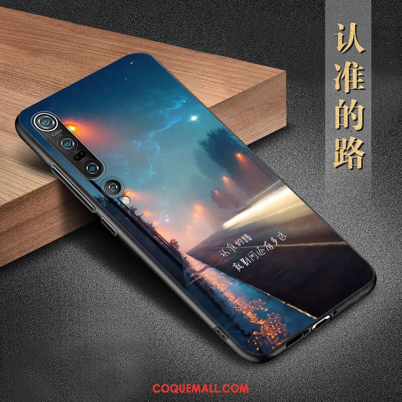 Étui Xiaomi Mi 10 Pro Délavé En Daim Incassable Bleu, Coque Xiaomi Mi 10 Pro Téléphone Portable Tendance Beige