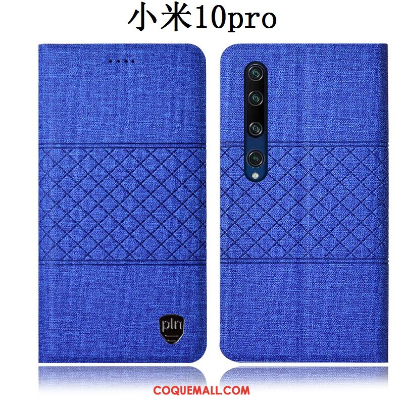 Étui Xiaomi Mi 10 Pro En Cuir Tout Compris Jeunesse, Coque Xiaomi Mi 10 Pro Incassable Téléphone Portable Beige
