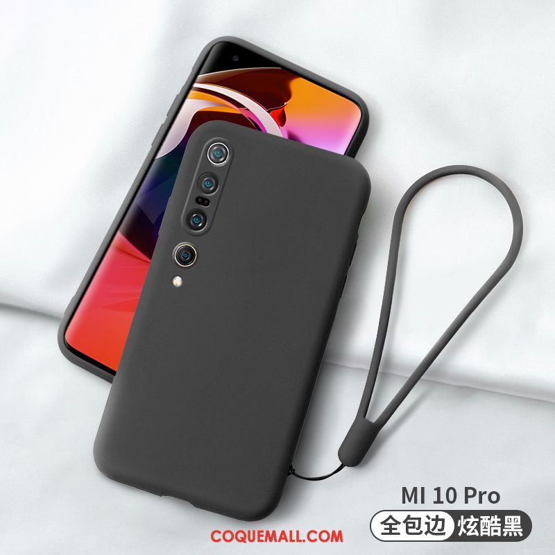 Étui Xiaomi Mi 10 Pro Fluide Doux Nouveau Silicone, Coque Xiaomi Mi 10 Pro Luxe Personnalité Beige