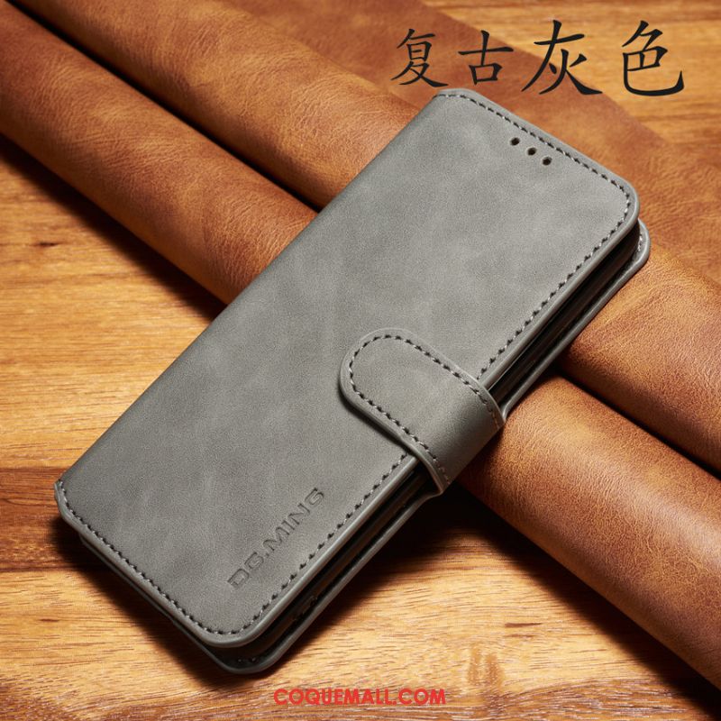 Étui Xiaomi Mi 10 Pro Incassable Vintage Fluide Doux, Coque Xiaomi Mi 10 Pro Téléphone Portable Business Beige