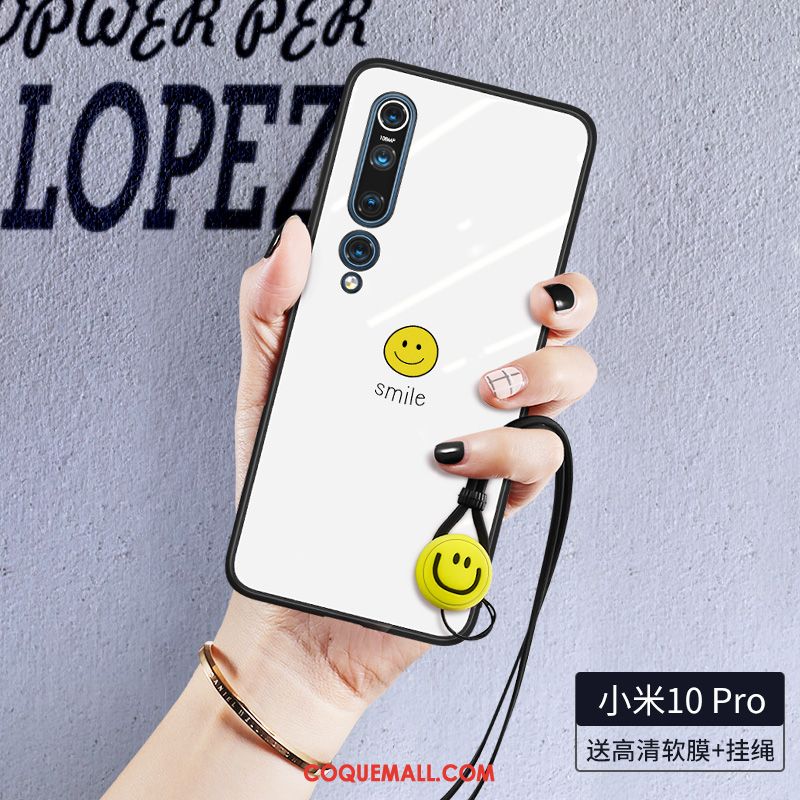 Étui Xiaomi Mi 10 Pro Personnalité Téléphone Portable Net Rouge, Coque Xiaomi Mi 10 Pro Tout Compris Tendance Beige