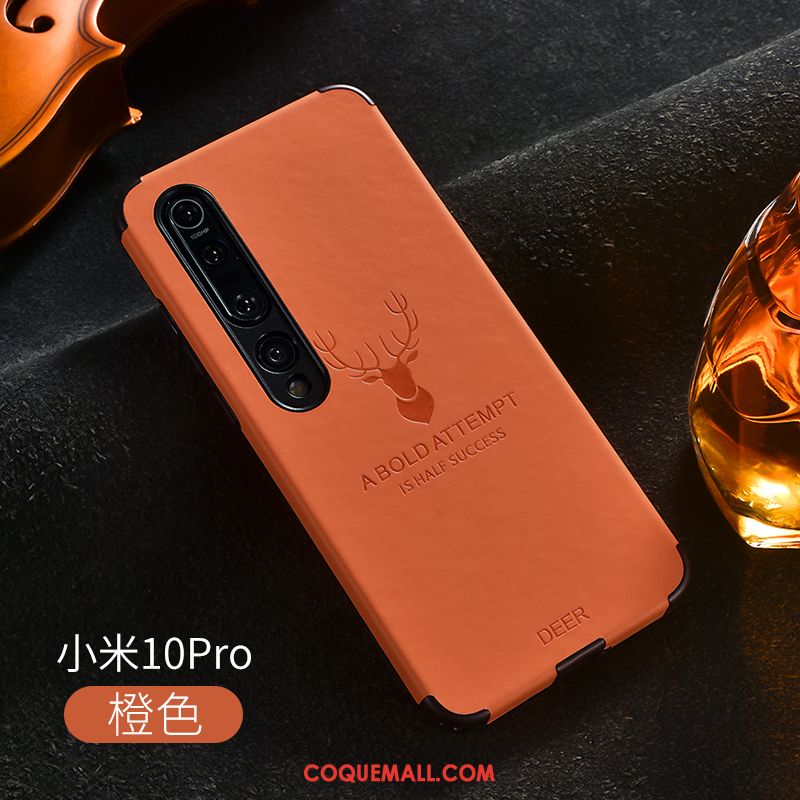 Étui Xiaomi Mi 10 Pro Tout Compris Elk Téléphone Portable, Coque Xiaomi Mi 10 Pro Personnalité Vert Beige