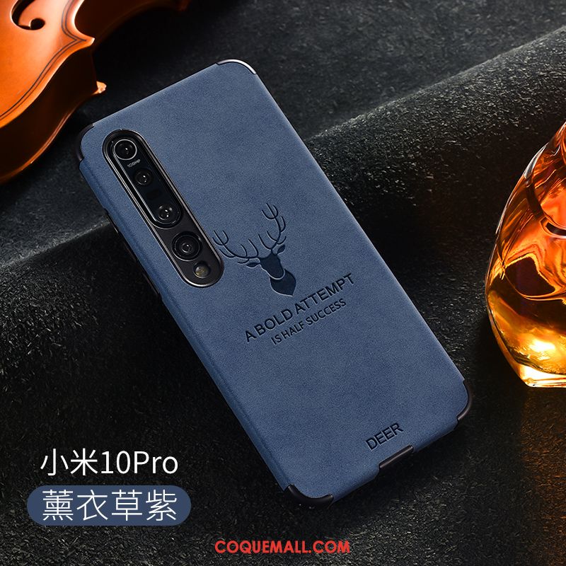 Étui Xiaomi Mi 10 Pro Tout Compris Elk Téléphone Portable, Coque Xiaomi Mi 10 Pro Personnalité Vert Beige