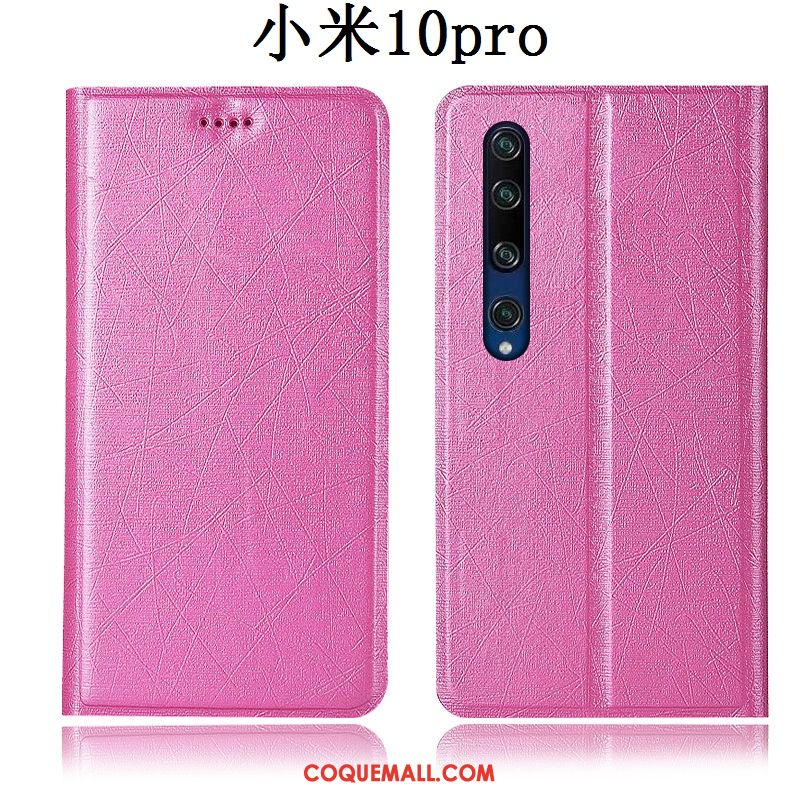 Étui Xiaomi Mi 10 Pro Téléphone Portable Petit En Cuir, Coque Xiaomi Mi 10 Pro Protection Incassable Beige