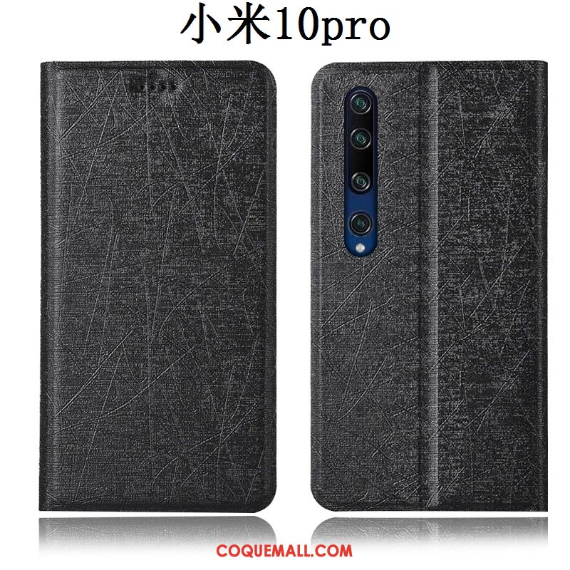 Étui Xiaomi Mi 10 Pro Téléphone Portable Petit En Cuir, Coque Xiaomi Mi 10 Pro Protection Incassable Beige