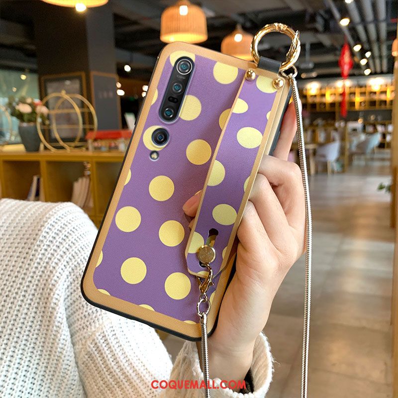 Étui Xiaomi Mi 10 Pro Vert Petit Téléphone Portable, Coque Xiaomi Mi 10 Pro Frais Personnalité Beige