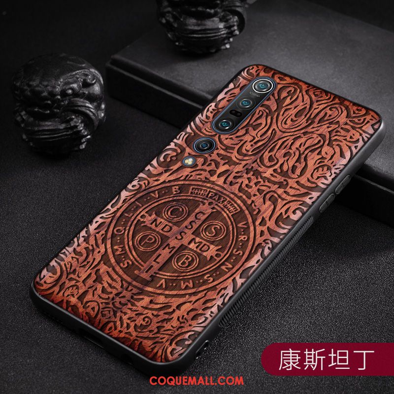 Étui Xiaomi Mi 10 Pro Vintage Personnalité Original, Coque Xiaomi Mi 10 Pro Personnalisé Incassable Braun Beige