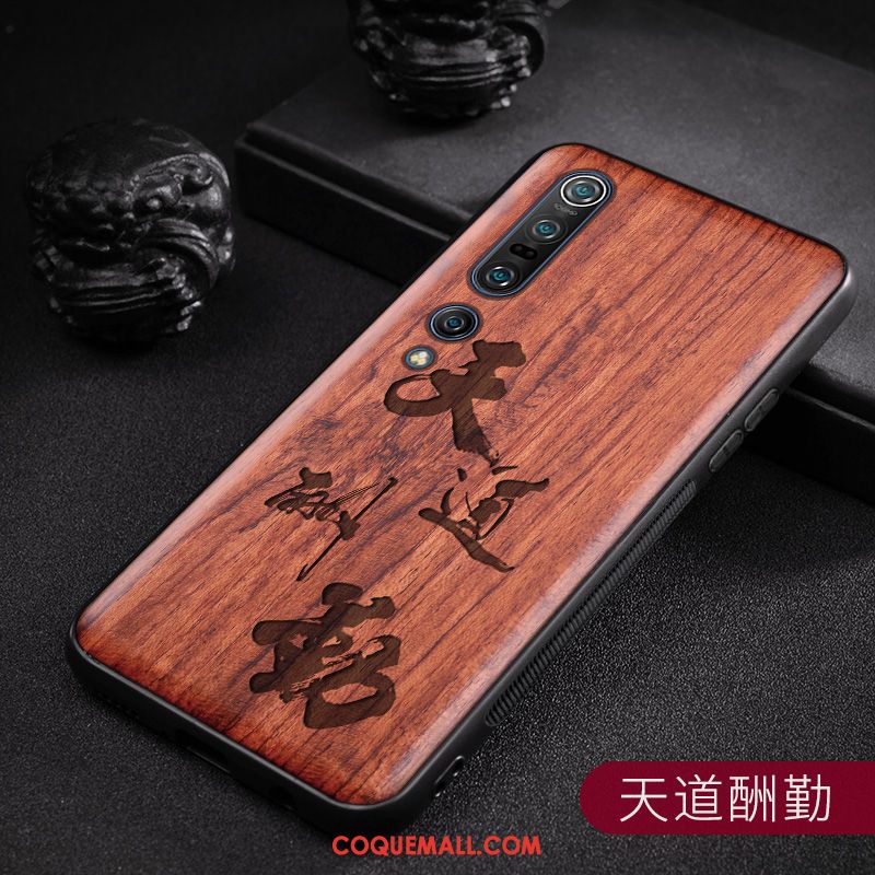 Étui Xiaomi Mi 10 Pro Vintage Personnalité Original, Coque Xiaomi Mi 10 Pro Personnalisé Incassable Braun Beige