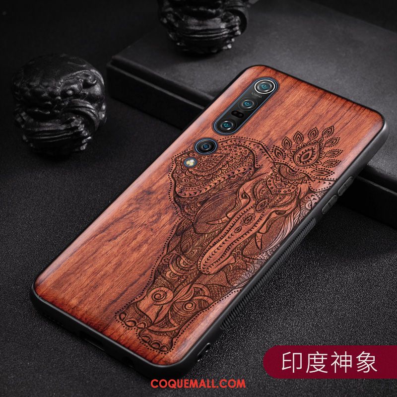 Étui Xiaomi Mi 10 Pro Vintage Personnalité Original, Coque Xiaomi Mi 10 Pro Personnalisé Incassable Braun Beige