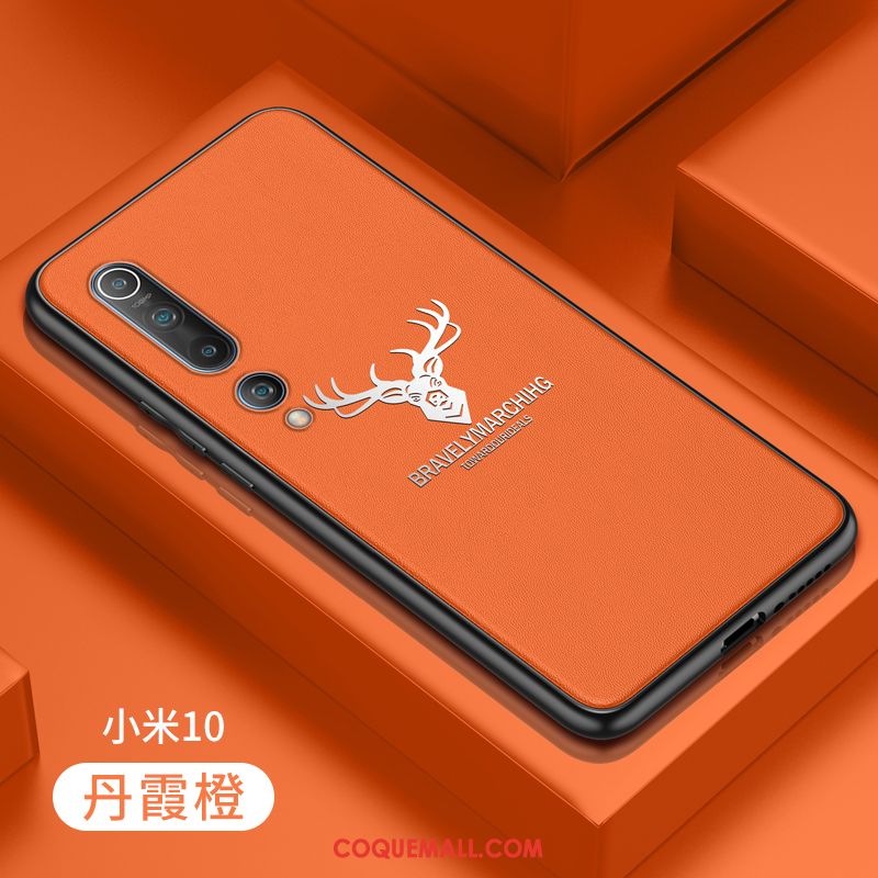 Étui Xiaomi Mi 10 Silicone Téléphone Portable Créatif, Coque Xiaomi Mi 10 Incassable Cuir Beige