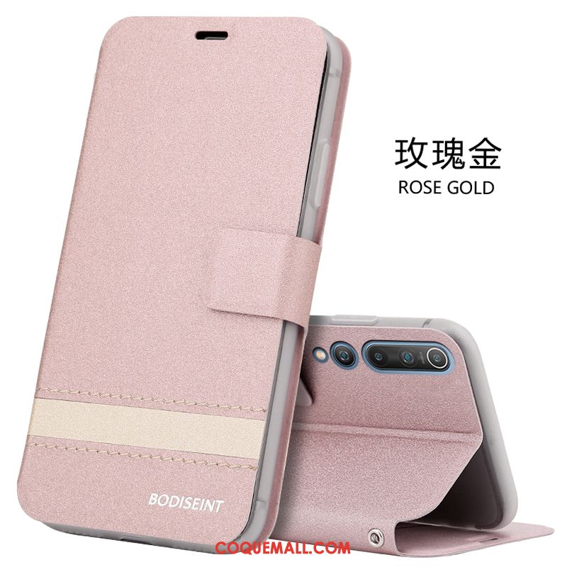 Étui Xiaomi Mi 10 Tout Compris Jeunesse Support, Coque Xiaomi Mi 10 Clamshell Téléphone Portable Beige