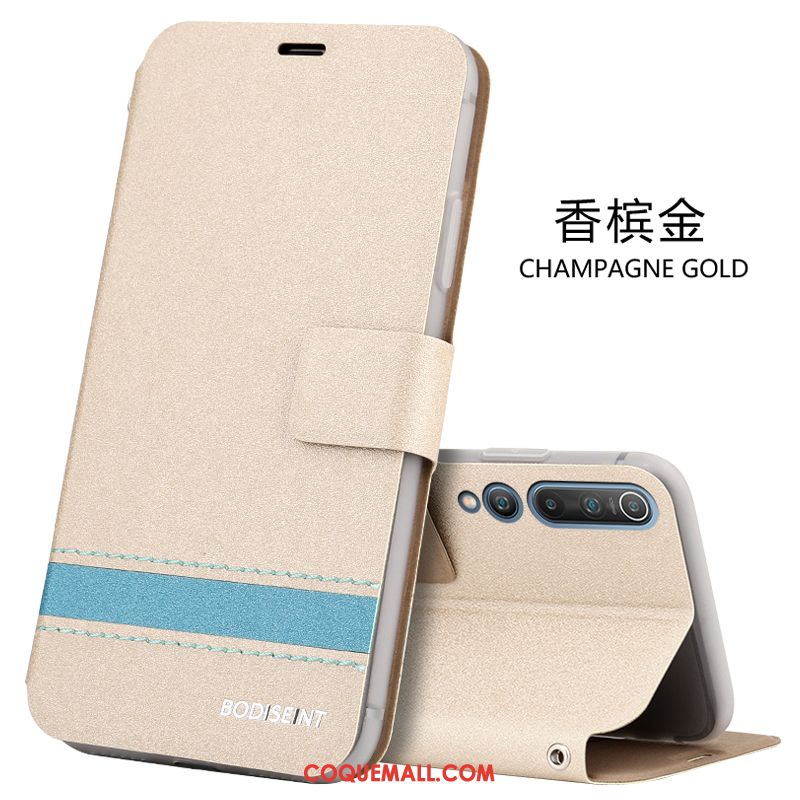 Étui Xiaomi Mi 10 Tout Compris Jeunesse Support, Coque Xiaomi Mi 10 Clamshell Téléphone Portable Beige