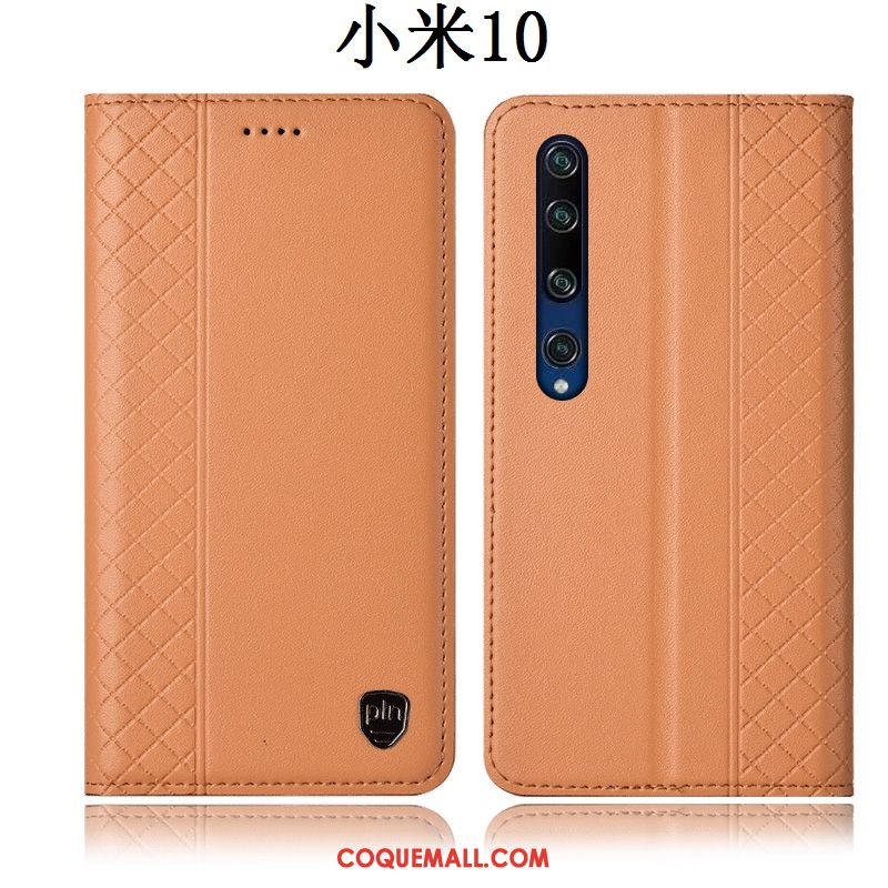 Étui Xiaomi Mi 10 Tout Compris Rouge Petit, Coque Xiaomi Mi 10 En Cuir Protection Beige