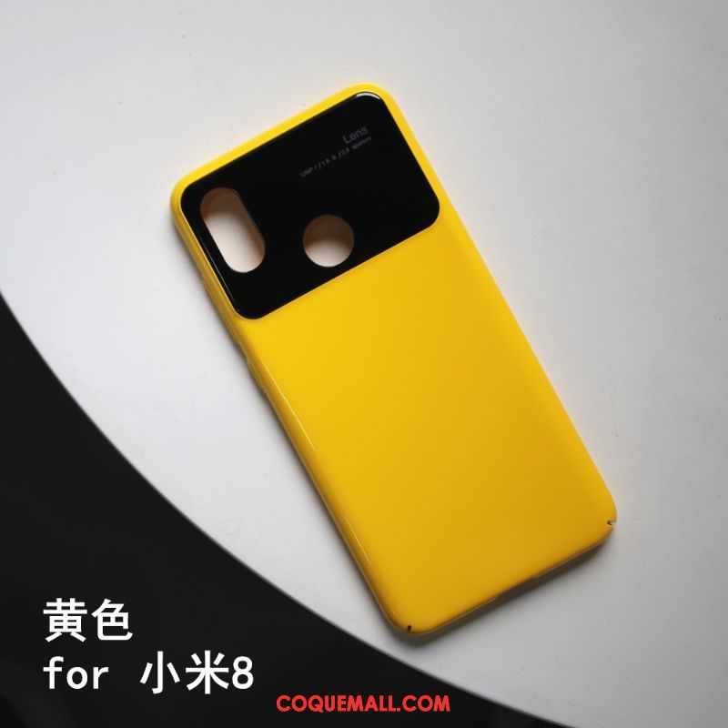 Étui Xiaomi Mi 8 Bambou Difficile Petit, Coque Xiaomi Mi 8 Tout Compris Très Mince Beige