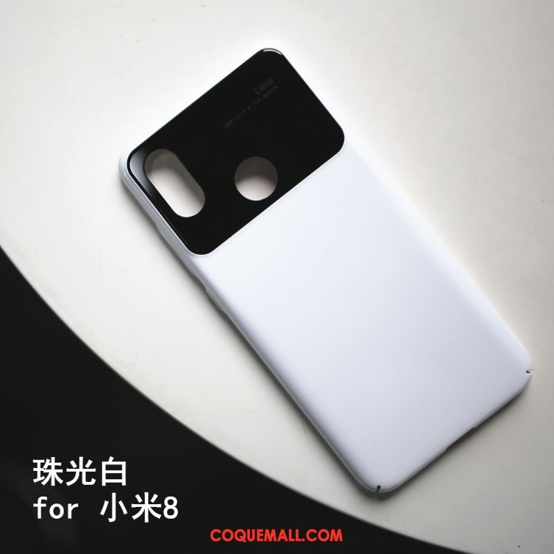 Étui Xiaomi Mi 8 Bambou Difficile Petit, Coque Xiaomi Mi 8 Tout Compris Très Mince Beige