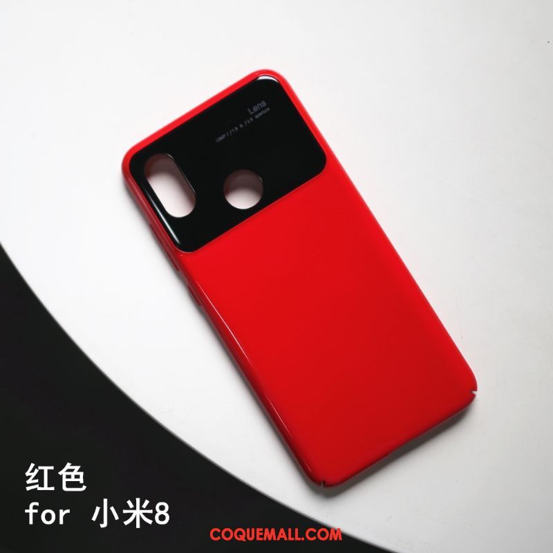 Étui Xiaomi Mi 8 Bambou Difficile Petit, Coque Xiaomi Mi 8 Tout Compris Très Mince Beige