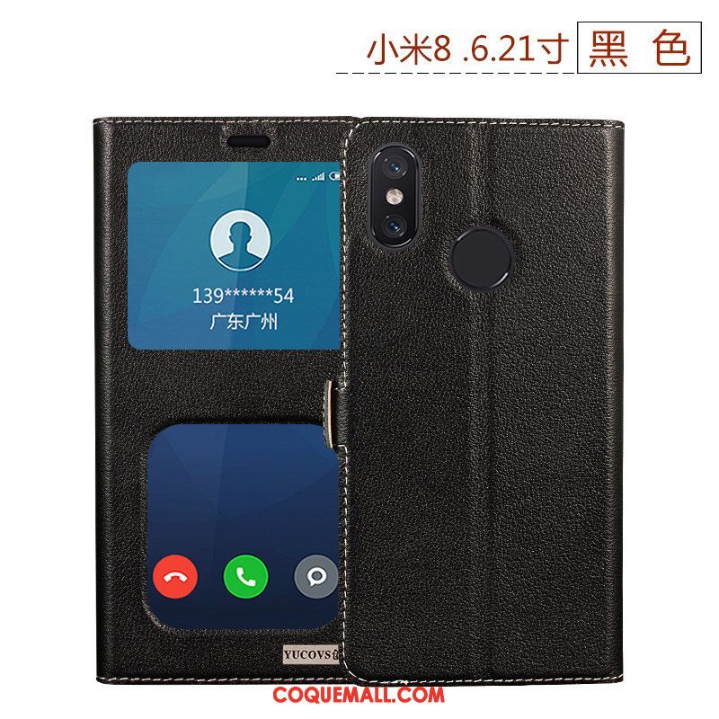 Étui Xiaomi Mi 8 Business Vin Rouge Silicone, Coque Xiaomi Mi 8 Téléphone Portable Tout Compris Beige