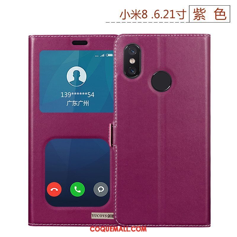 Étui Xiaomi Mi 8 Business Vin Rouge Silicone, Coque Xiaomi Mi 8 Téléphone Portable Tout Compris Beige