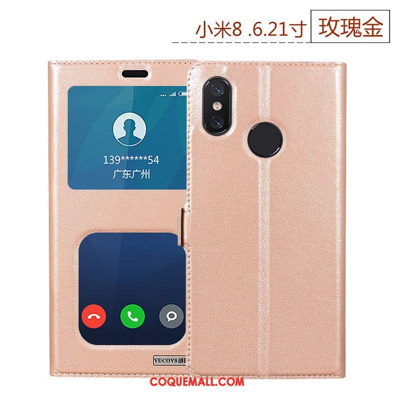 Étui Xiaomi Mi 8 Business Vin Rouge Silicone, Coque Xiaomi Mi 8 Téléphone Portable Tout Compris Beige