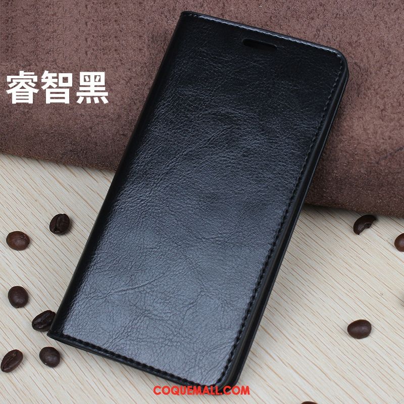 Étui Xiaomi Mi 8 Cuir Cuir Véritable Protection, Coque Xiaomi Mi 8 Carte Incassable Beige Braun