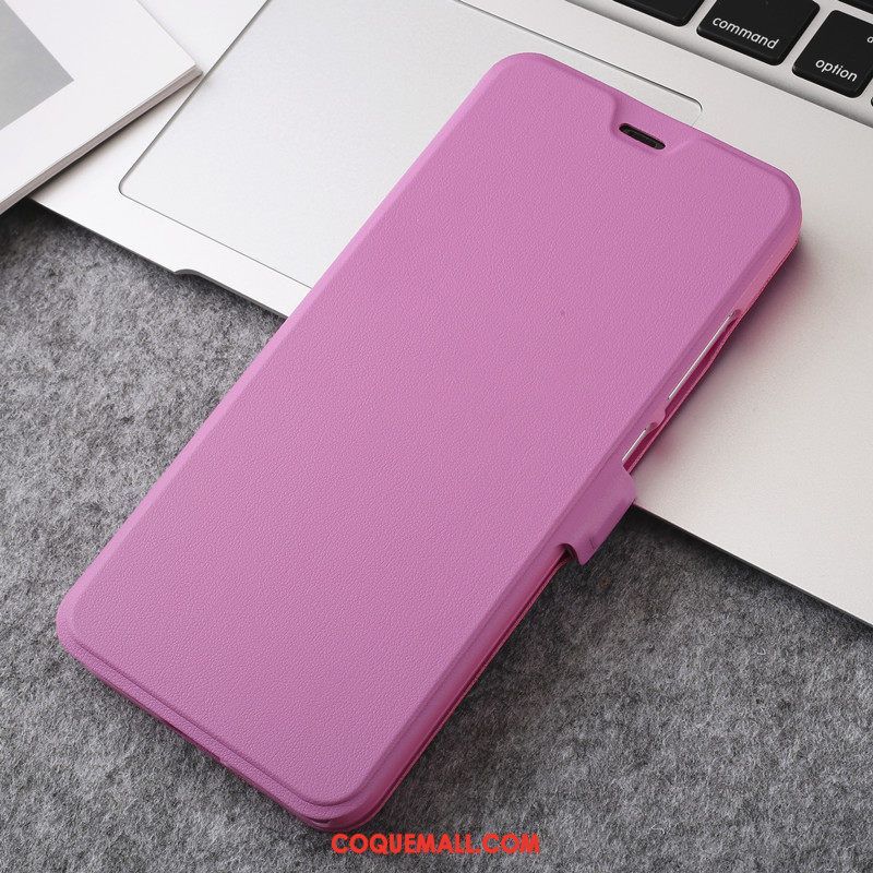 Étui Xiaomi Mi 8 Dormance Petit Clamshell, Coque Xiaomi Mi 8 Or Protection Beige