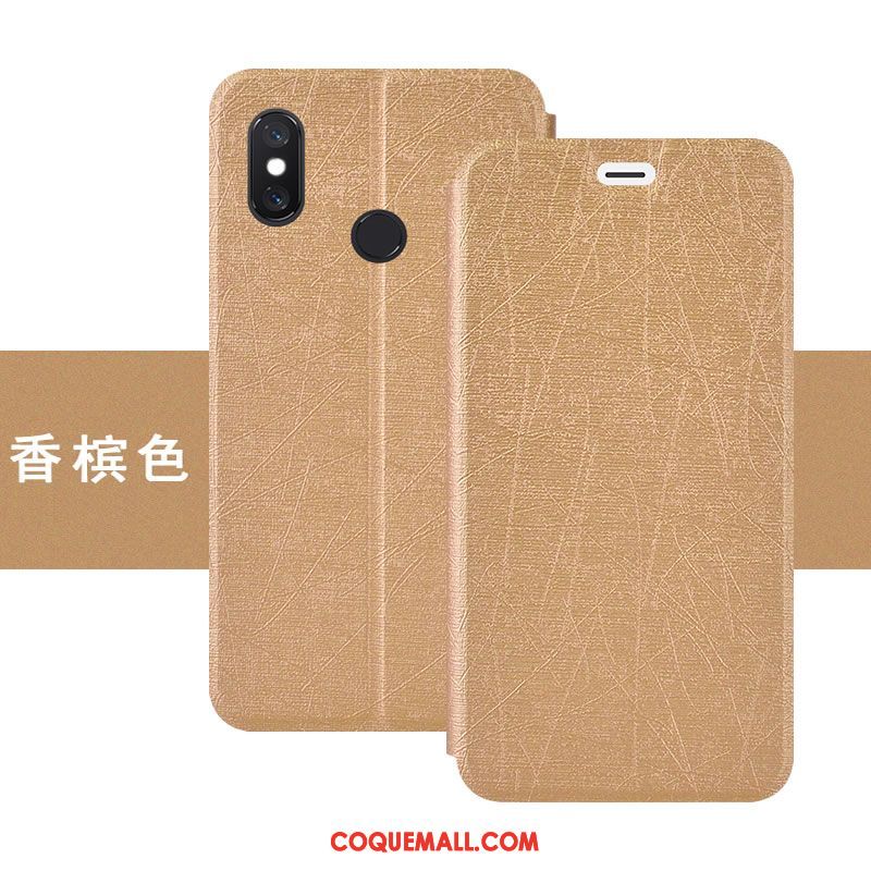 Étui Xiaomi Mi 8 Fluide Doux Tout Compris Téléphone Portable, Coque Xiaomi Mi 8 Petit Or Beige