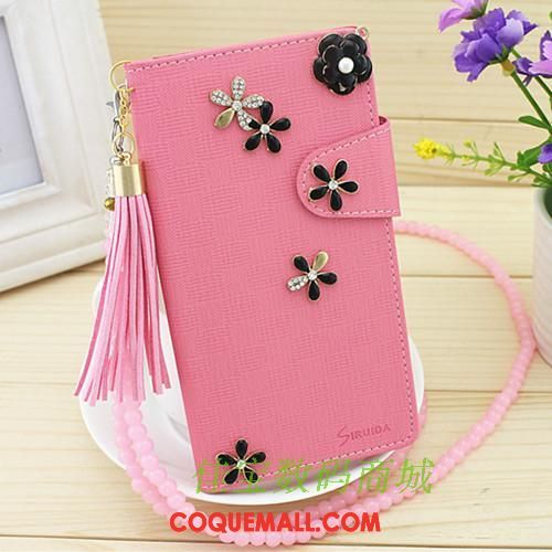 Étui Xiaomi Mi 8 Incassable Téléphone Portable Rose, Coque Xiaomi Mi 8 Ornements Suspendus Silicone Beige