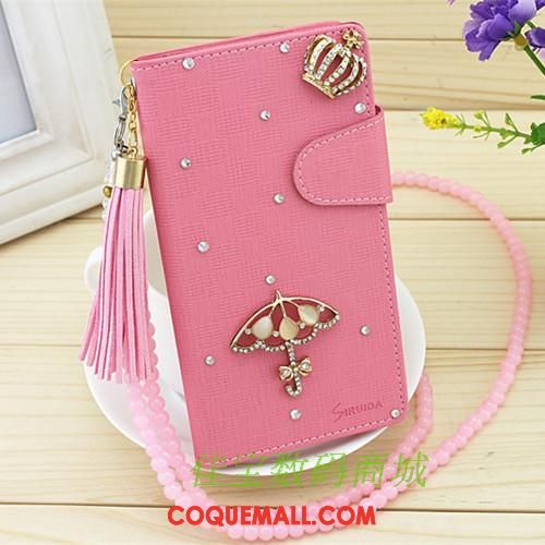 Étui Xiaomi Mi 8 Incassable Téléphone Portable Rose, Coque Xiaomi Mi 8 Ornements Suspendus Silicone Beige