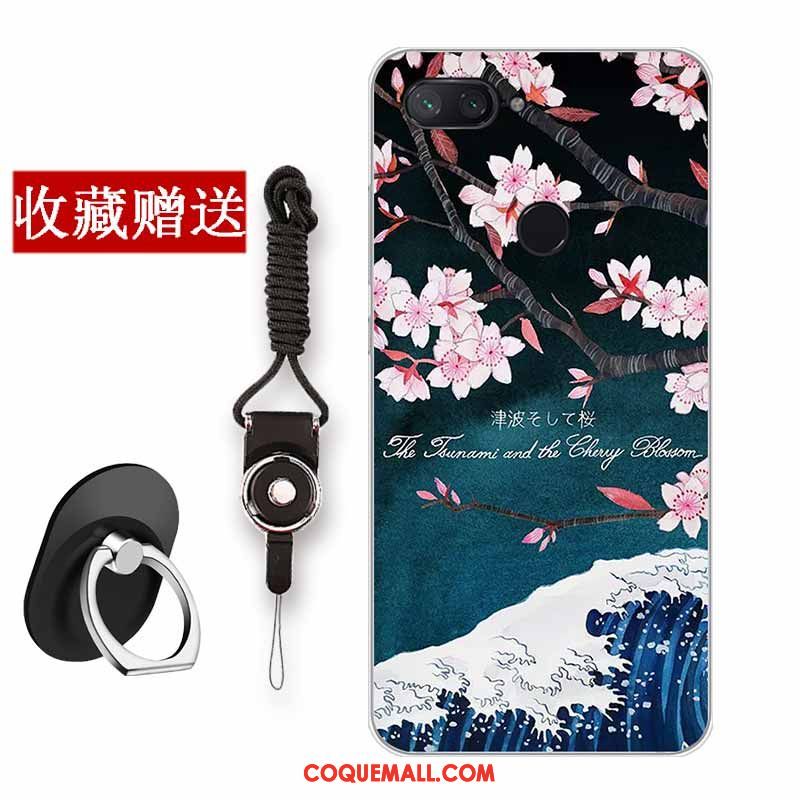 Étui Xiaomi Mi 8 Lite Fleur Petit Tout Compris, Coque Xiaomi Mi 8 Lite Silicone Téléphone Portable Beige